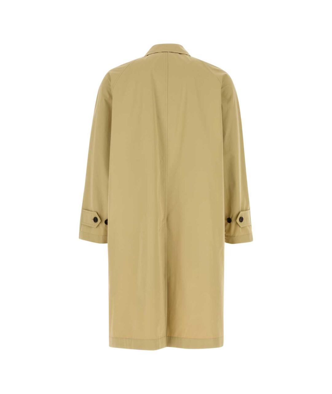BURBERRY Бежевый хлопковый тренч / плащ, фото 2