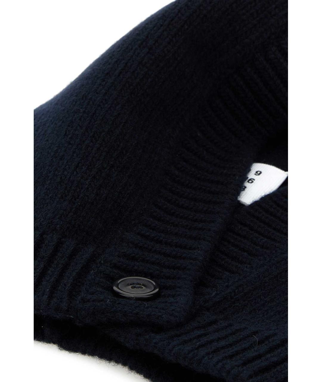 MAISON MARGIELA Темно-синяя хлопковая шапка, фото 2