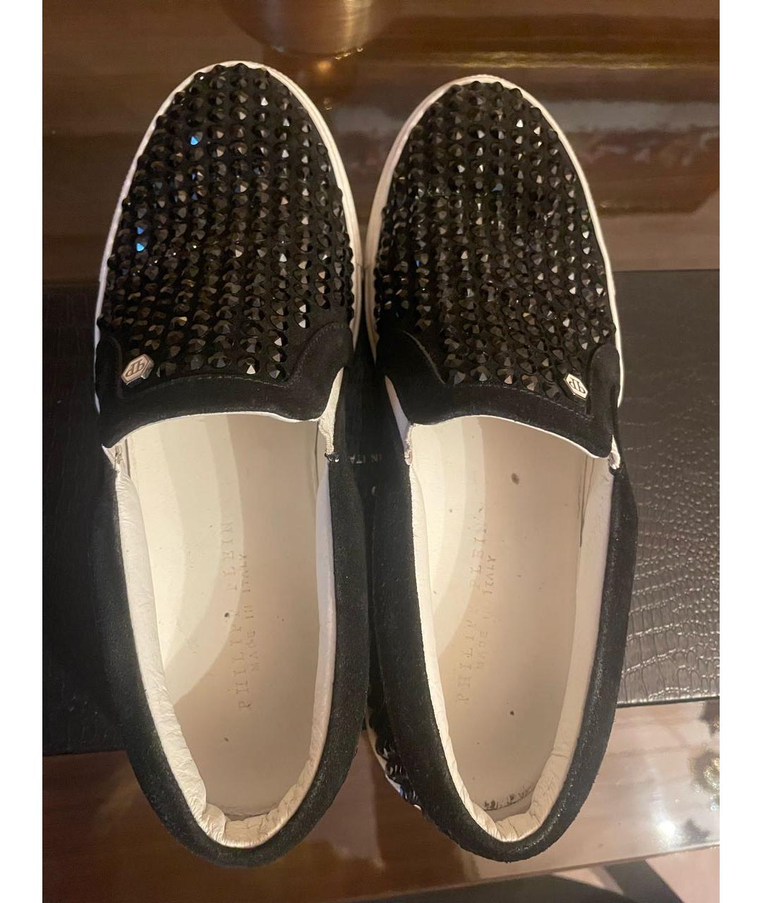 PHILIPP PLEIN Черные замшевые лоферы, фото 3