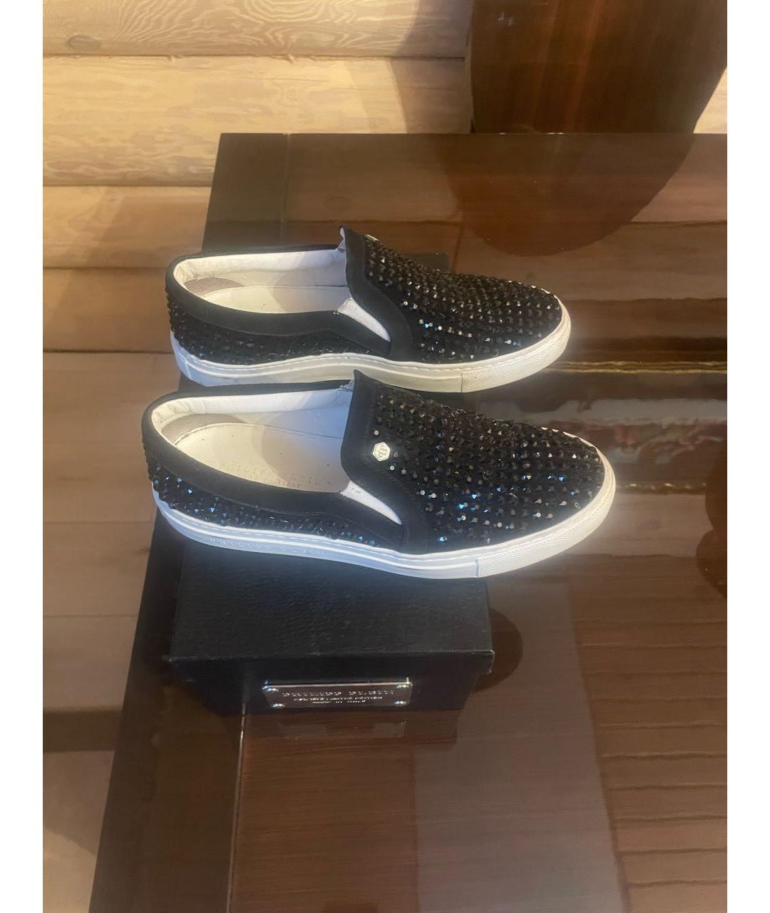 PHILIPP PLEIN Черные замшевые лоферы, фото 2