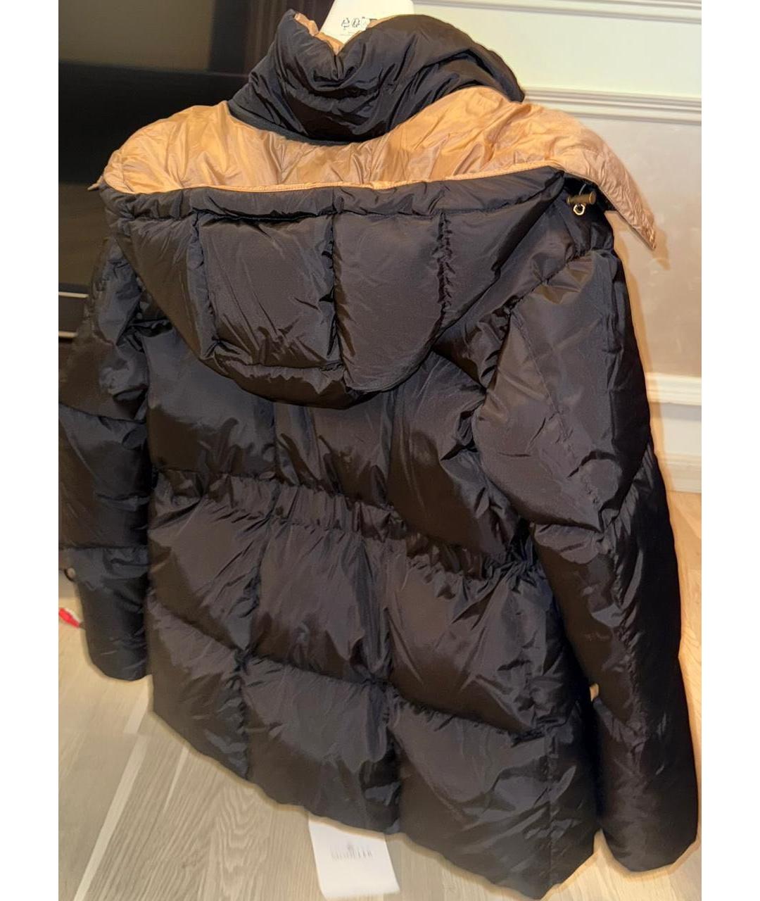 MONCLER Черный полиамидовый пуховик, фото 2