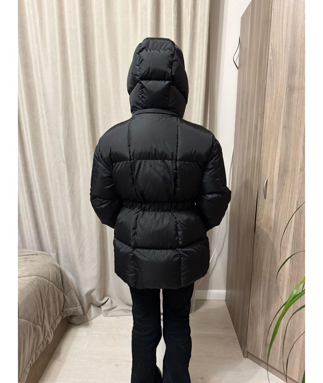 MONCLER Черный полиамидовый пуховик, фото 7