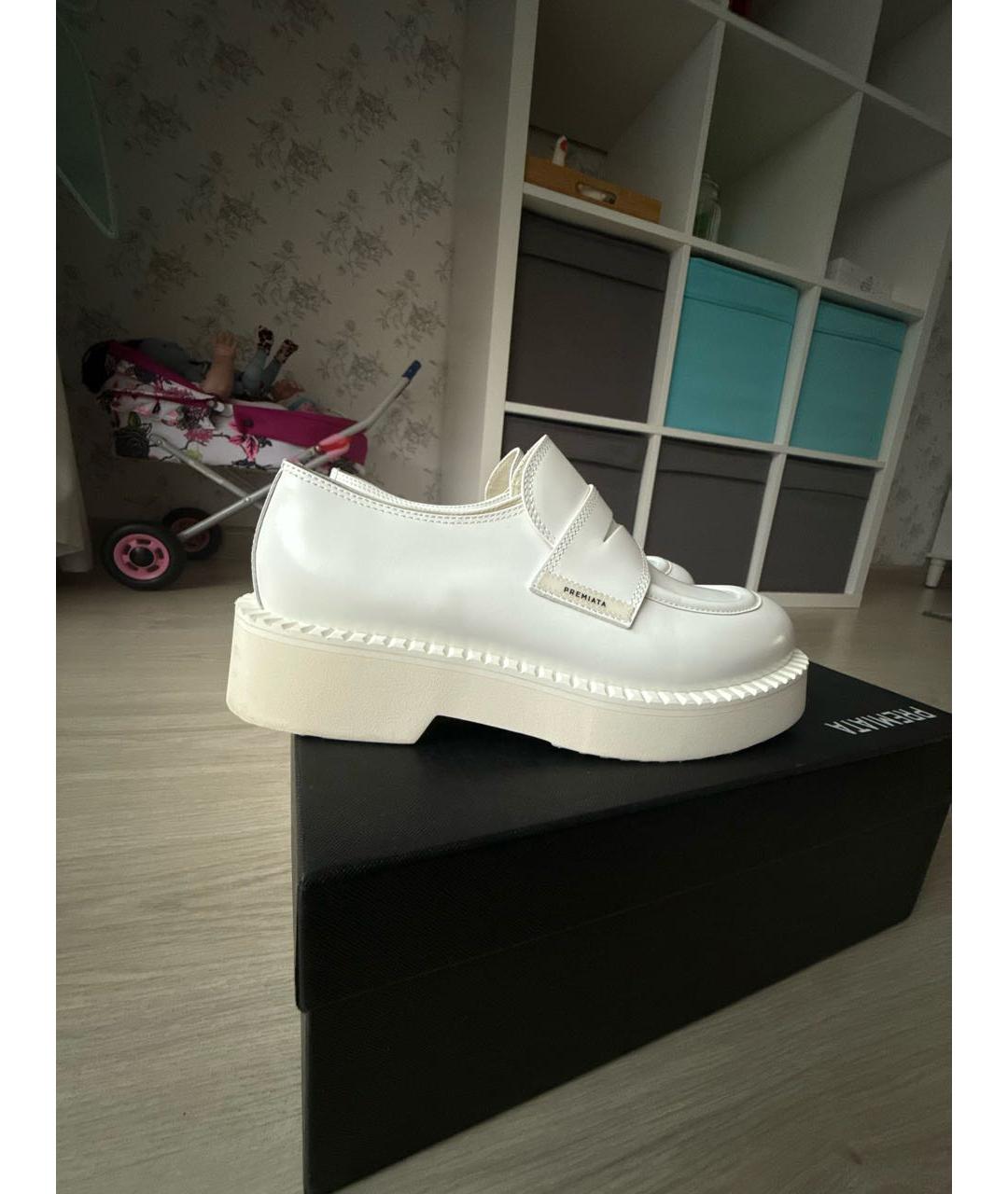 PREMIATA Белые кожаные лоферы, фото 9