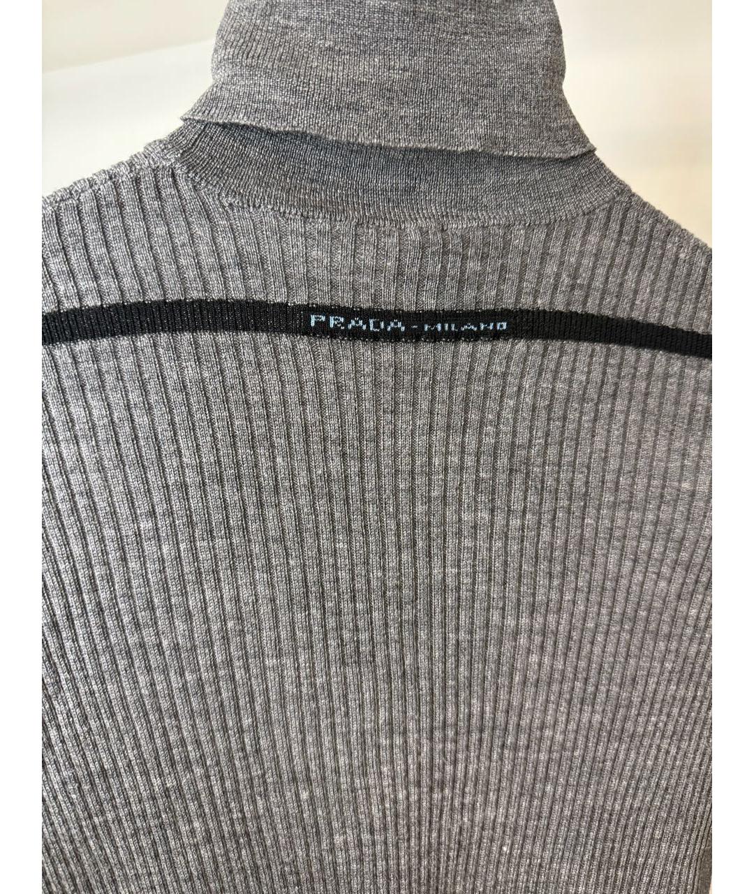 PRADA Серая шерстяная водолазка, фото 3