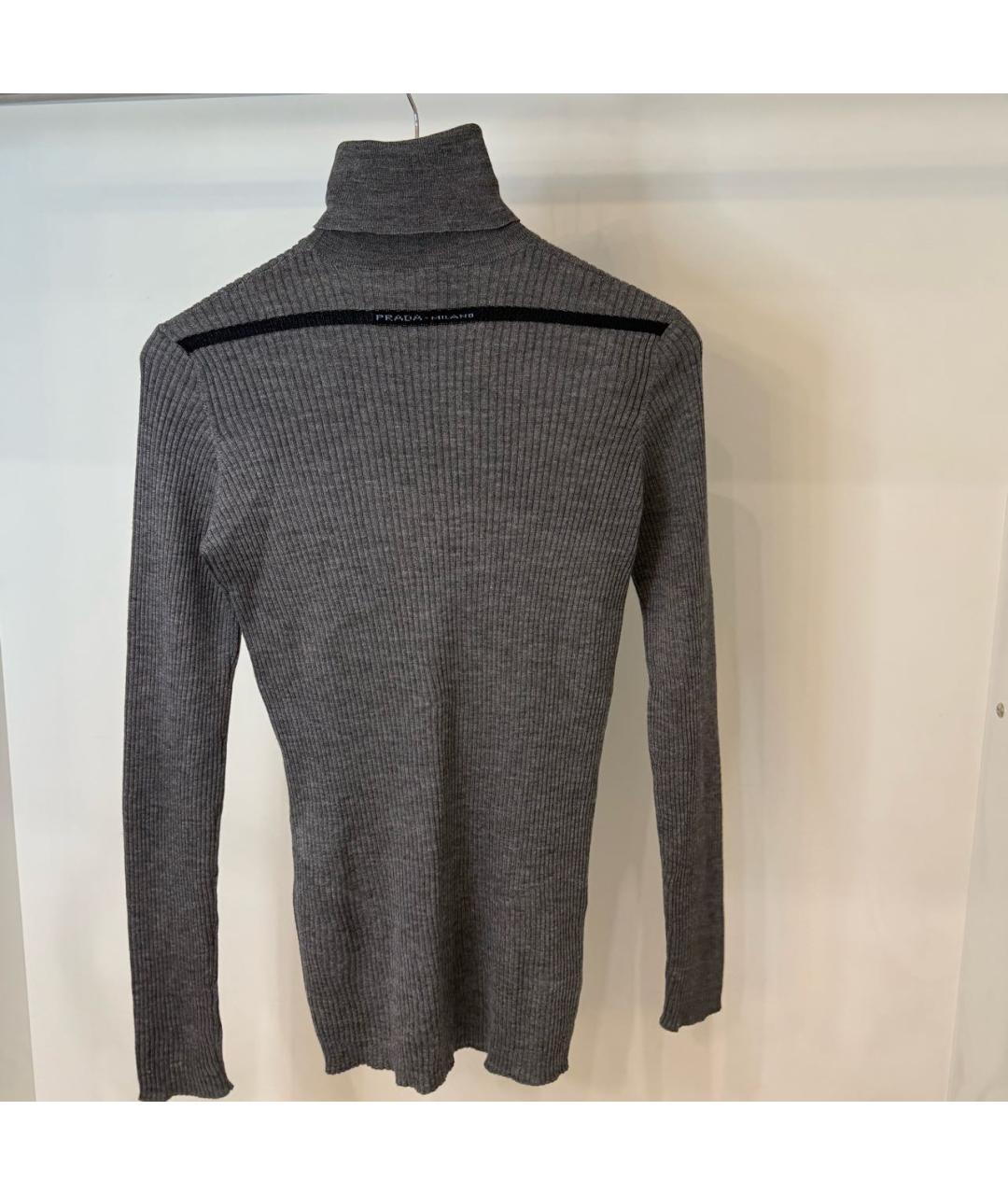 PRADA Серая шерстяная водолазка, фото 2