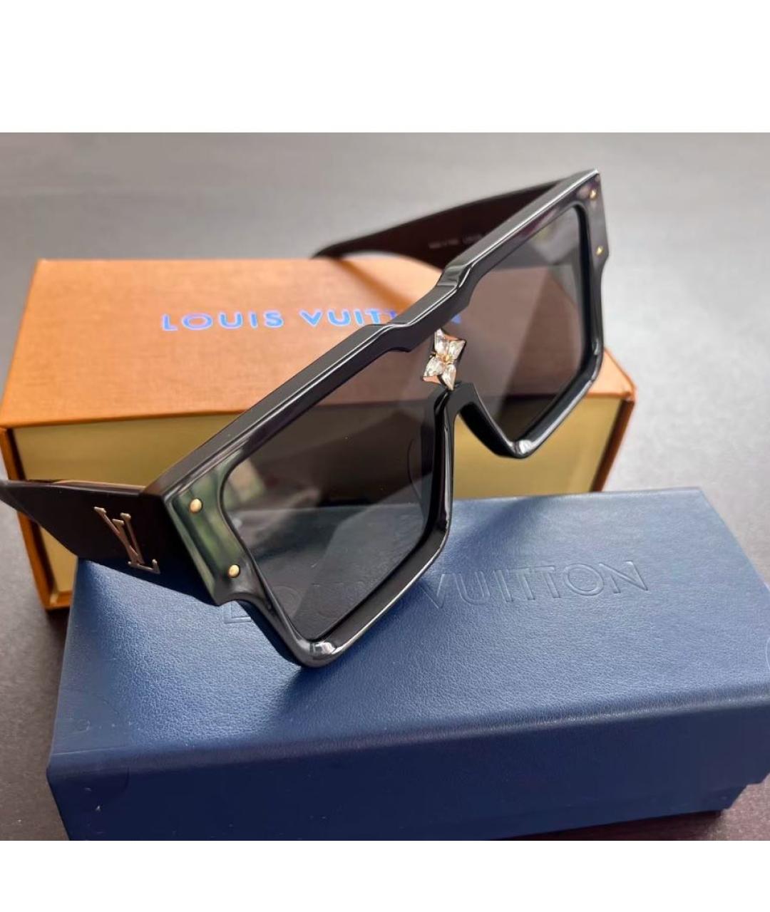 LOUIS VUITTON Черные пластиковые солнцезащитные очки, фото 4