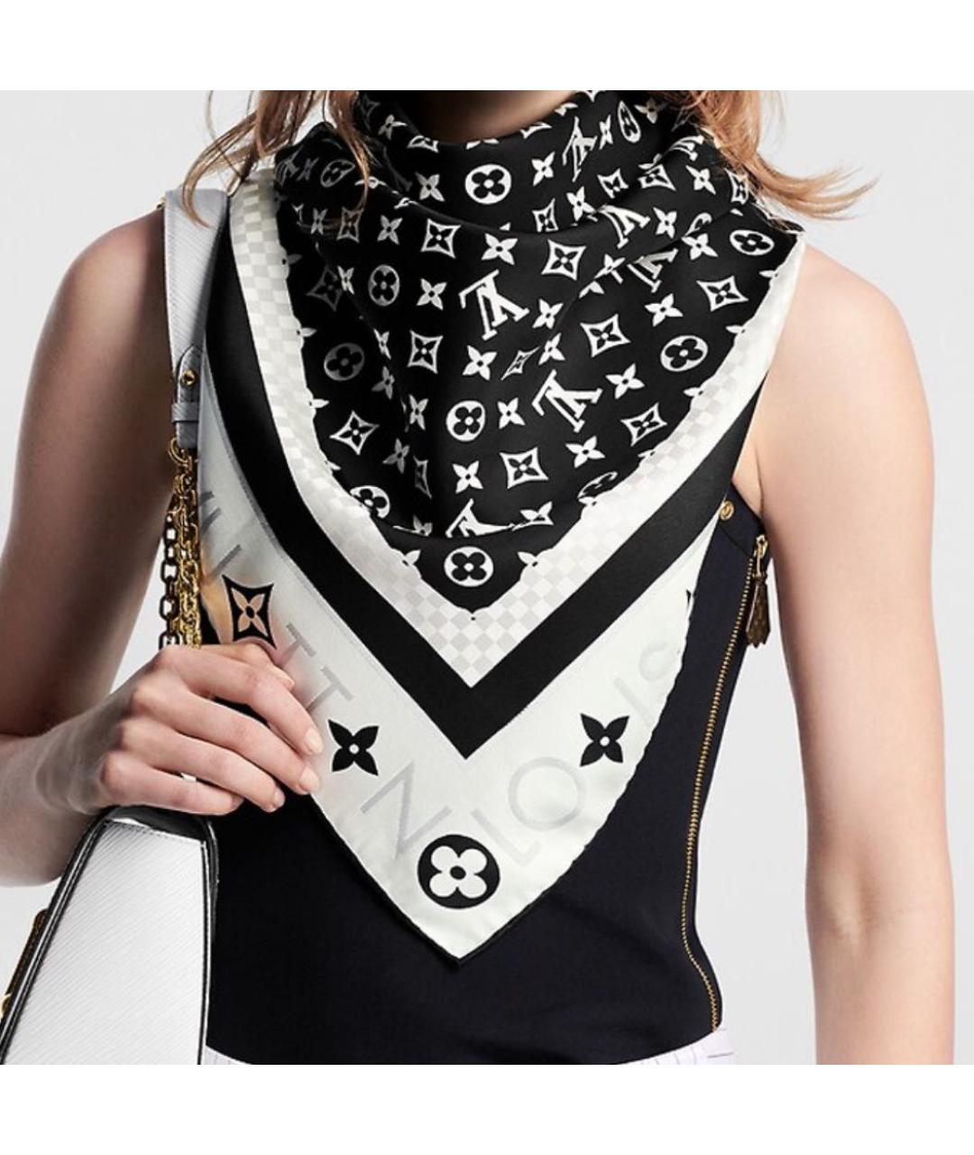 LOUIS VUITTON Черный платок, фото 2