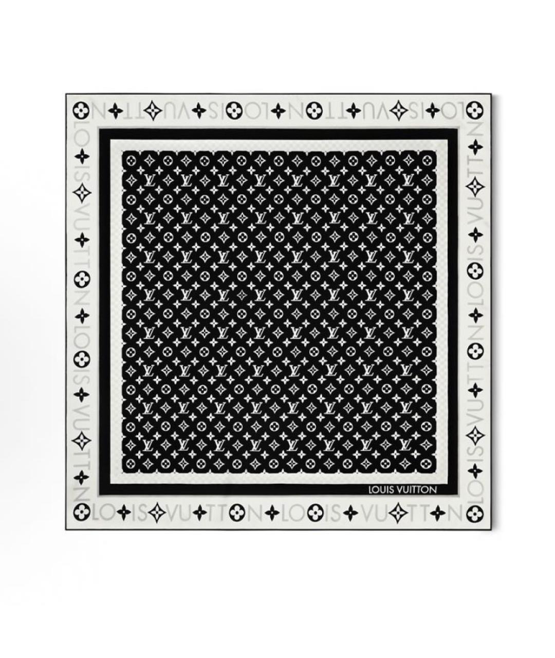 LOUIS VUITTON Черный платок, фото 5