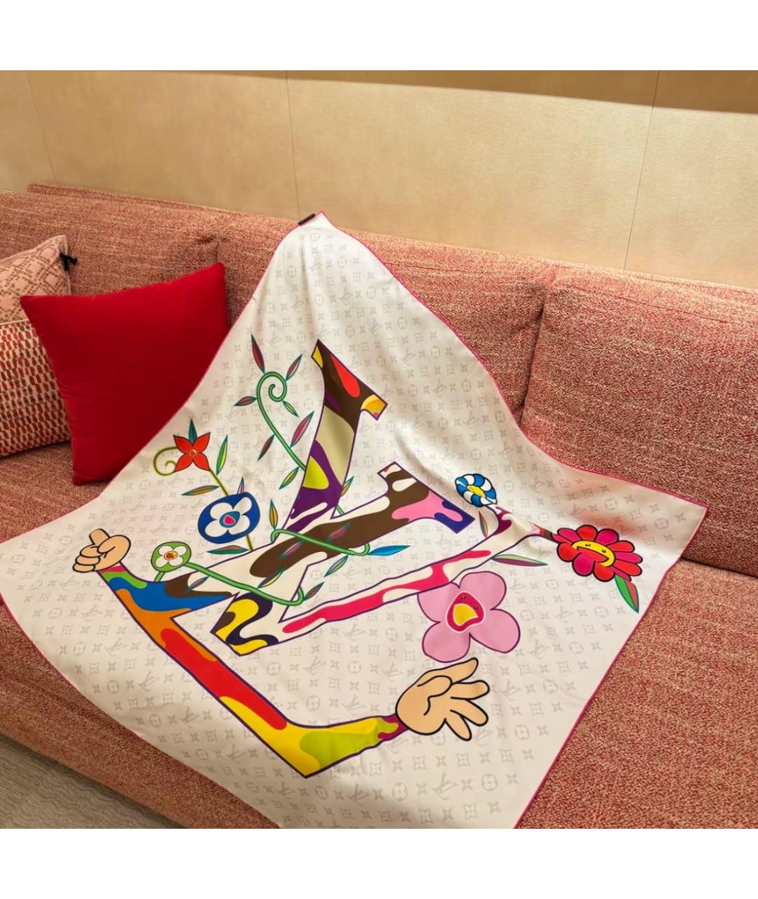 LOUIS VUITTON Белый платок, фото 3