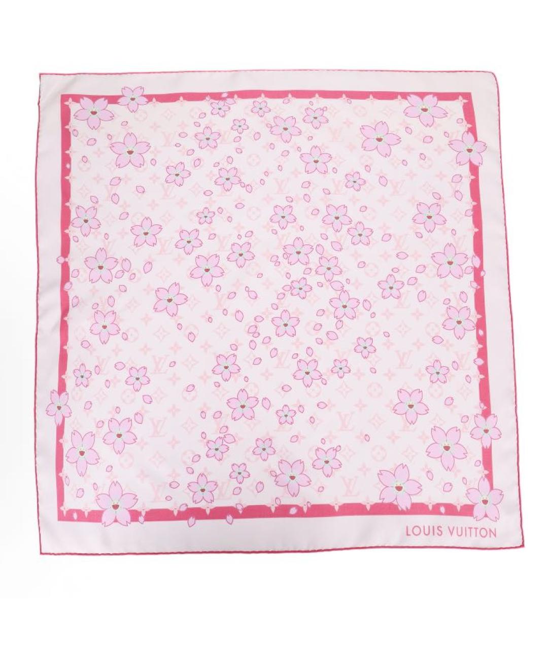LOUIS VUITTON Розовый платок, фото 2