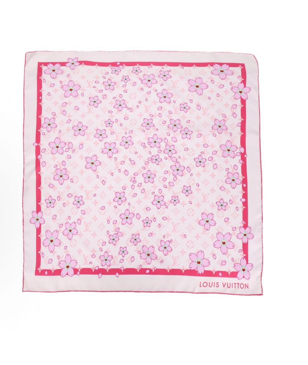 LOUIS VUITTON Розовый платок, фото 4