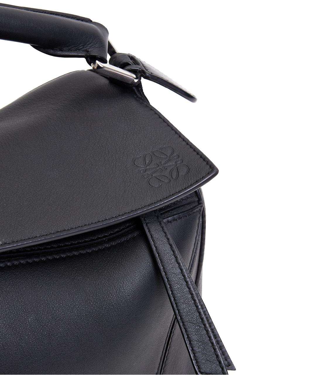 LOEWE Черная кожаная сумка через плечо, фото 5