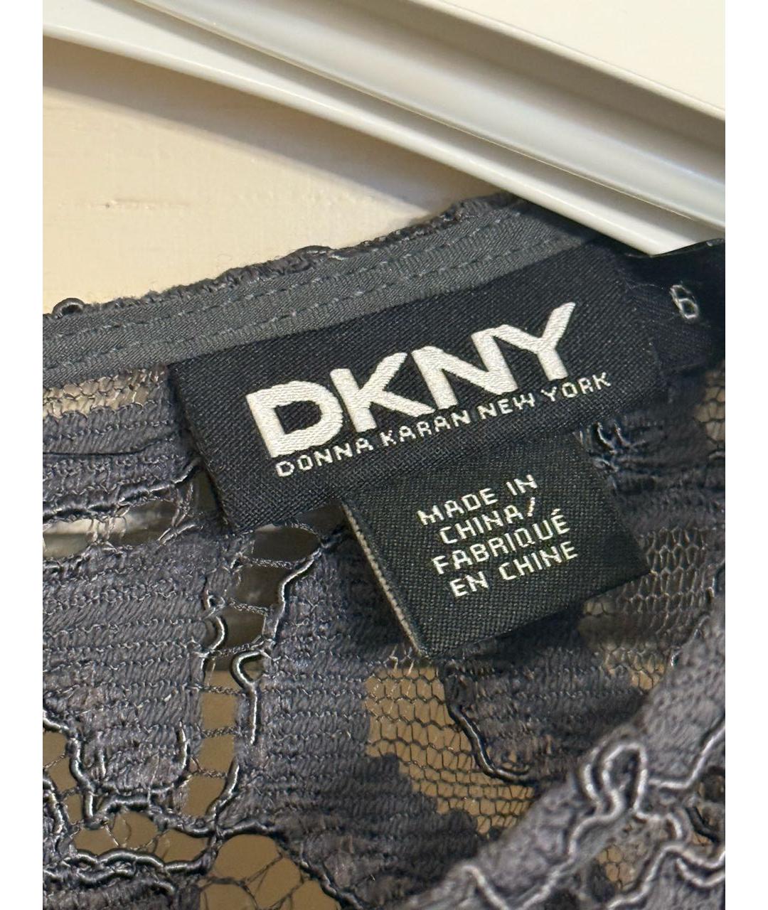 DKNY Серое полиэстеровое платье, фото 5