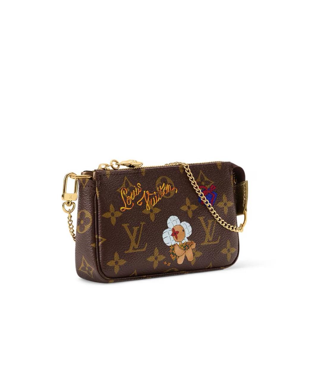 LOUIS VUITTON Коричневый кожаный кошелек, фото 2