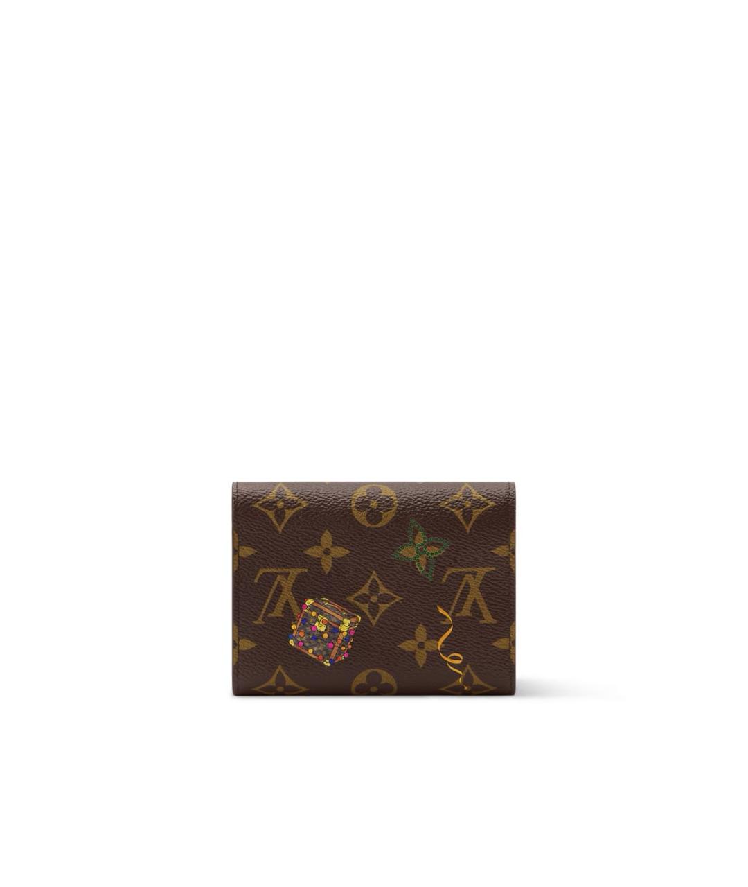 LOUIS VUITTON Коричневый кожаный кошелек, фото 3