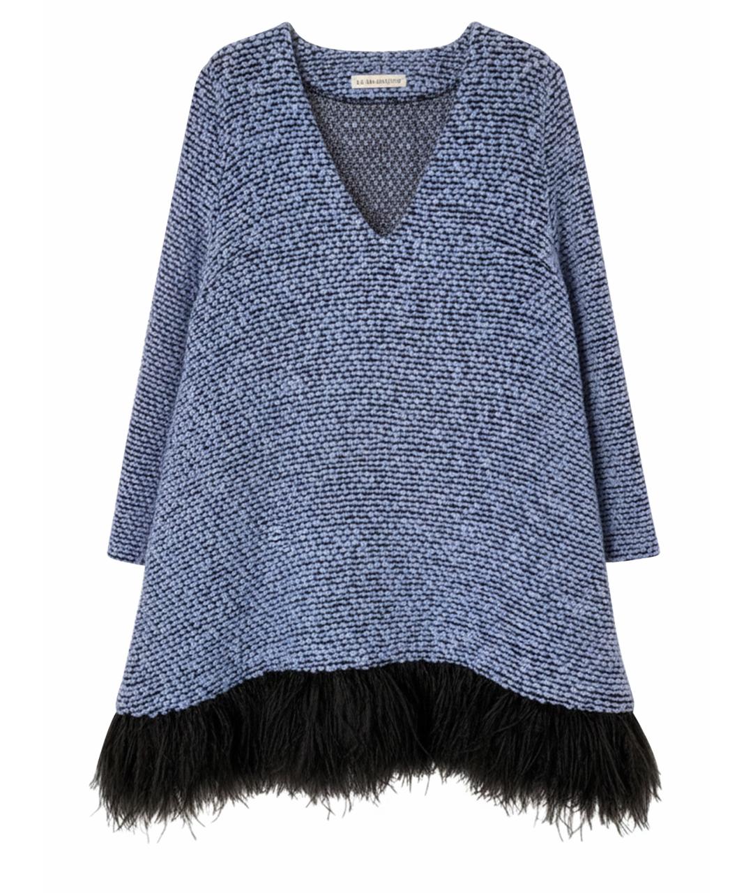 KALMANOVICH Голубое кашемировое коктейльное платье, фото 1