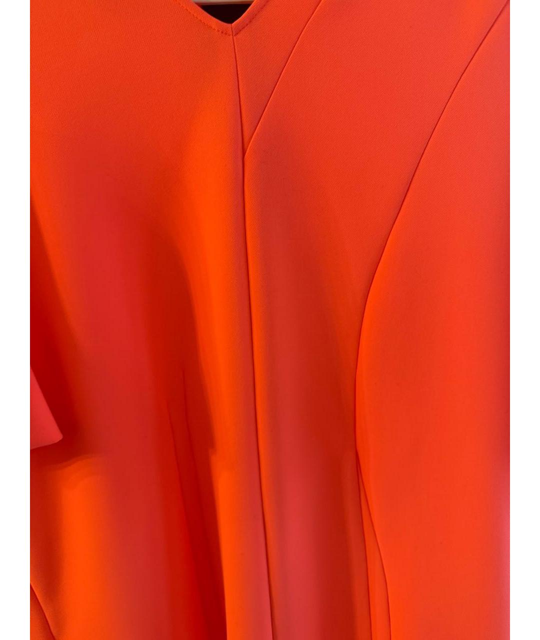 CEDRIC CHARLIER Оранжевое полиэстеровое повседневное платье, фото 4