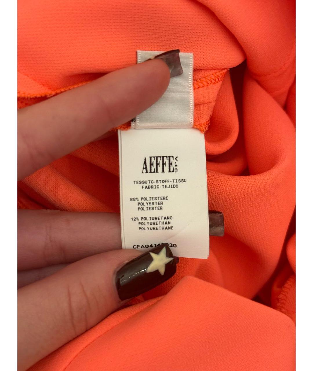 CEDRIC CHARLIER Оранжевое полиэстеровое повседневное платье, фото 6
