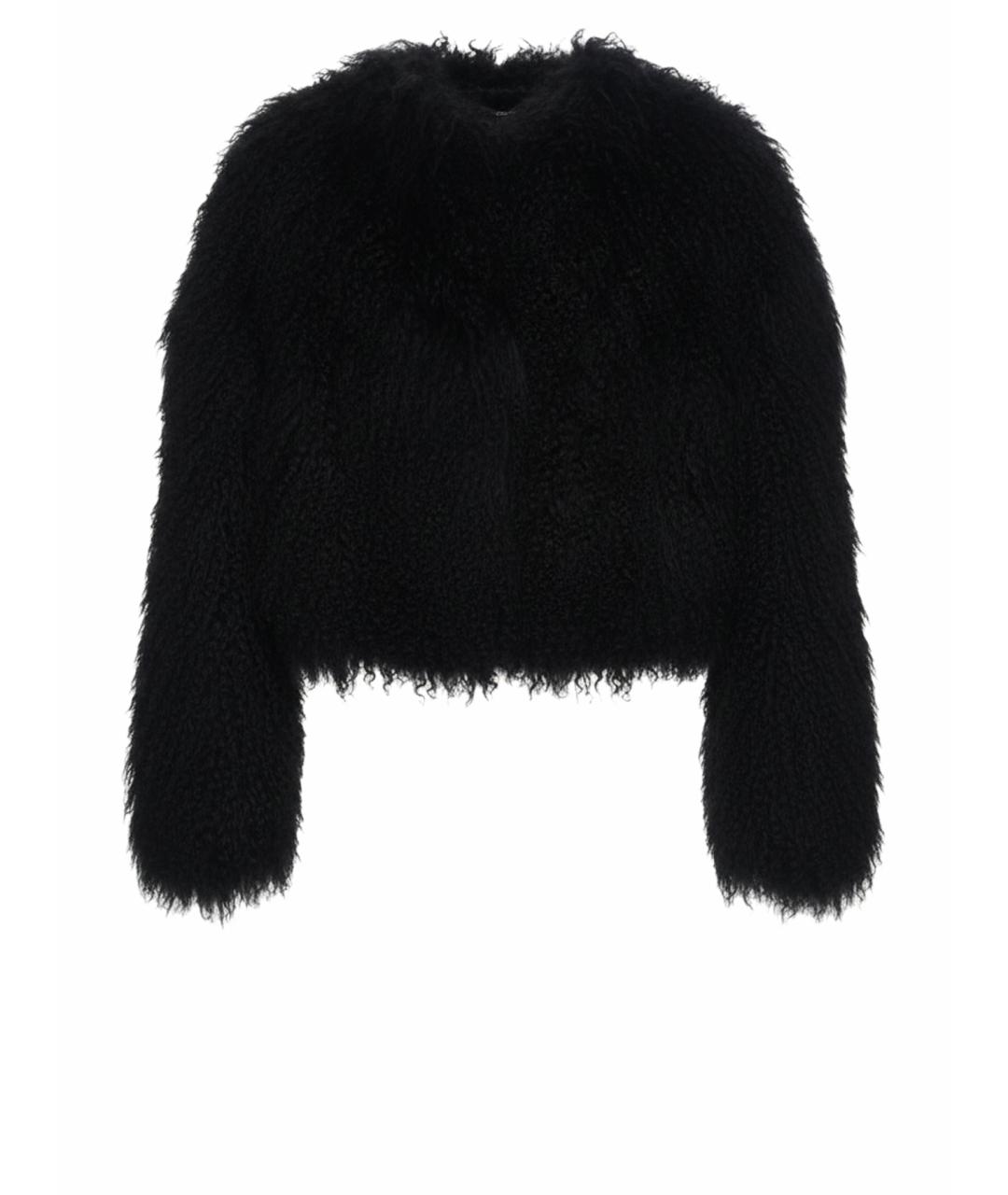 MAGDA BUTRYM Черная шерстяная шуба, фото 8