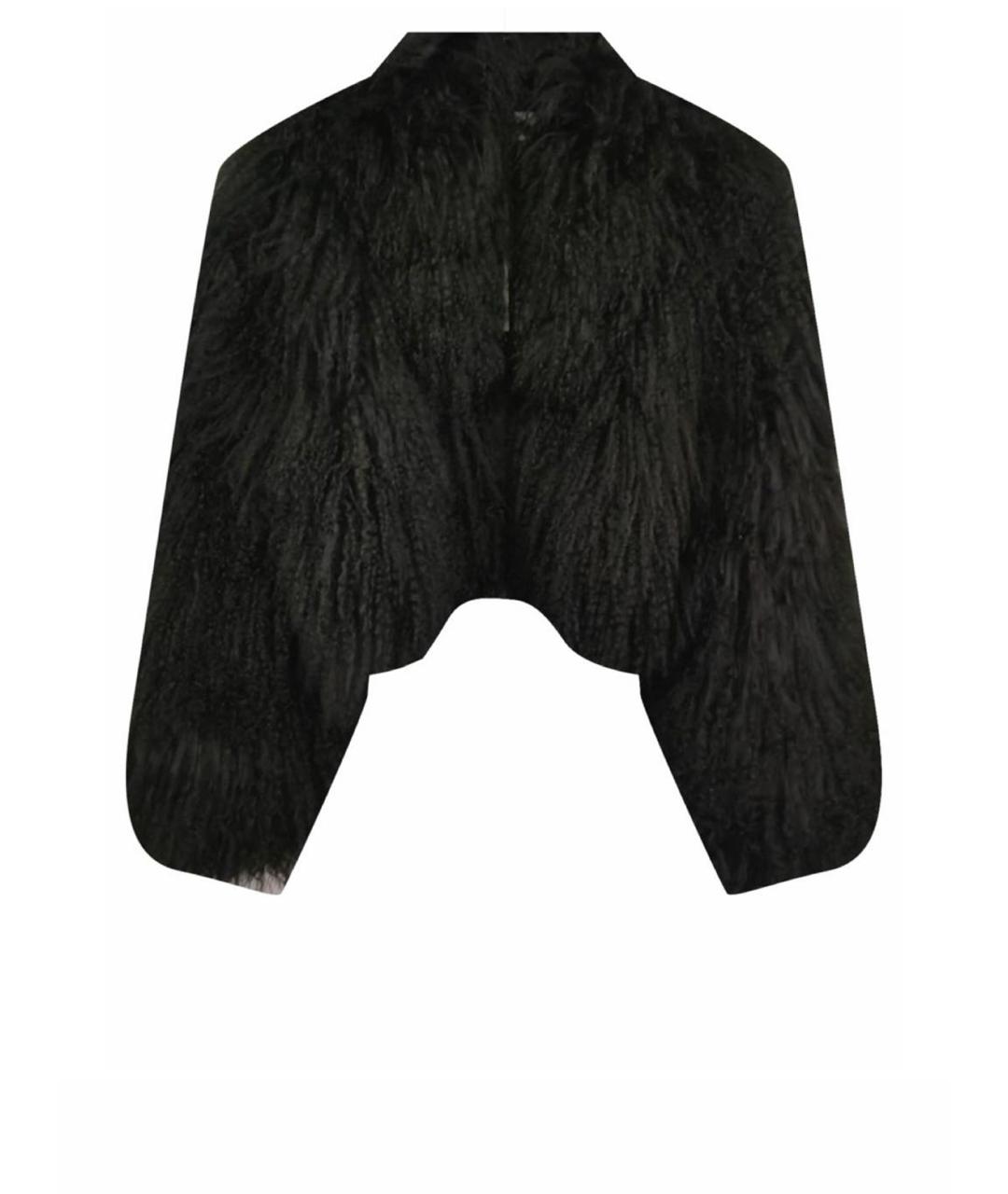 MAGDA BUTRYM Черная шерстяная шуба, фото 1
