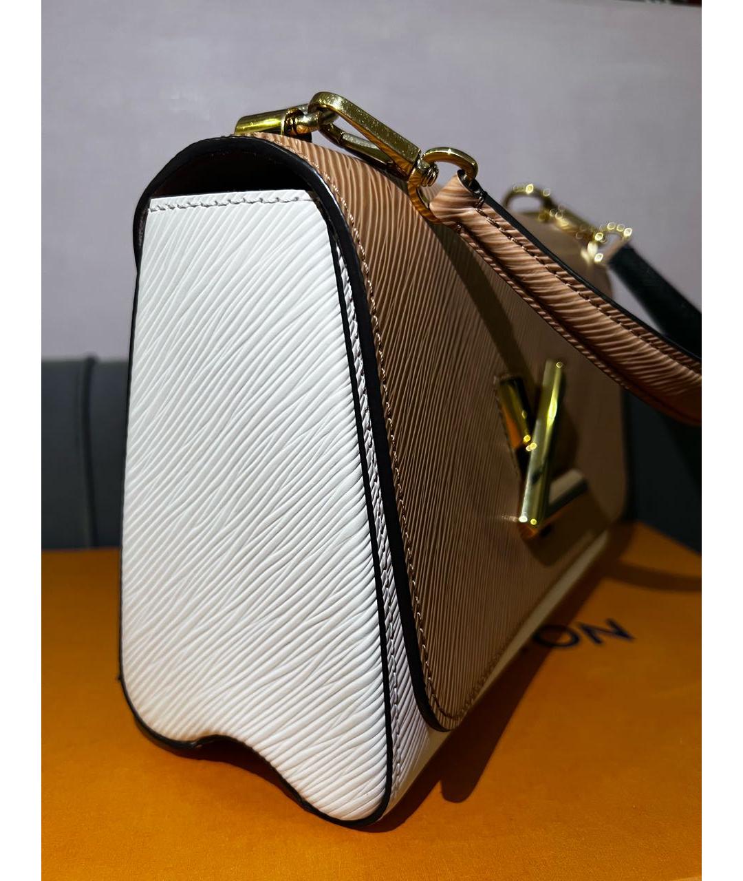 LOUIS VUITTON Бежевая кожаная сумка с короткими ручками, фото 2