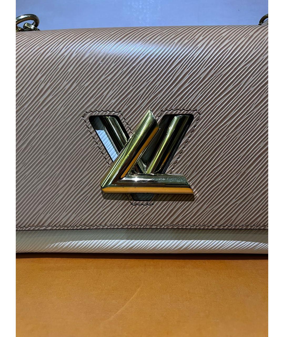 LOUIS VUITTON Бежевая кожаная сумка с короткими ручками, фото 5