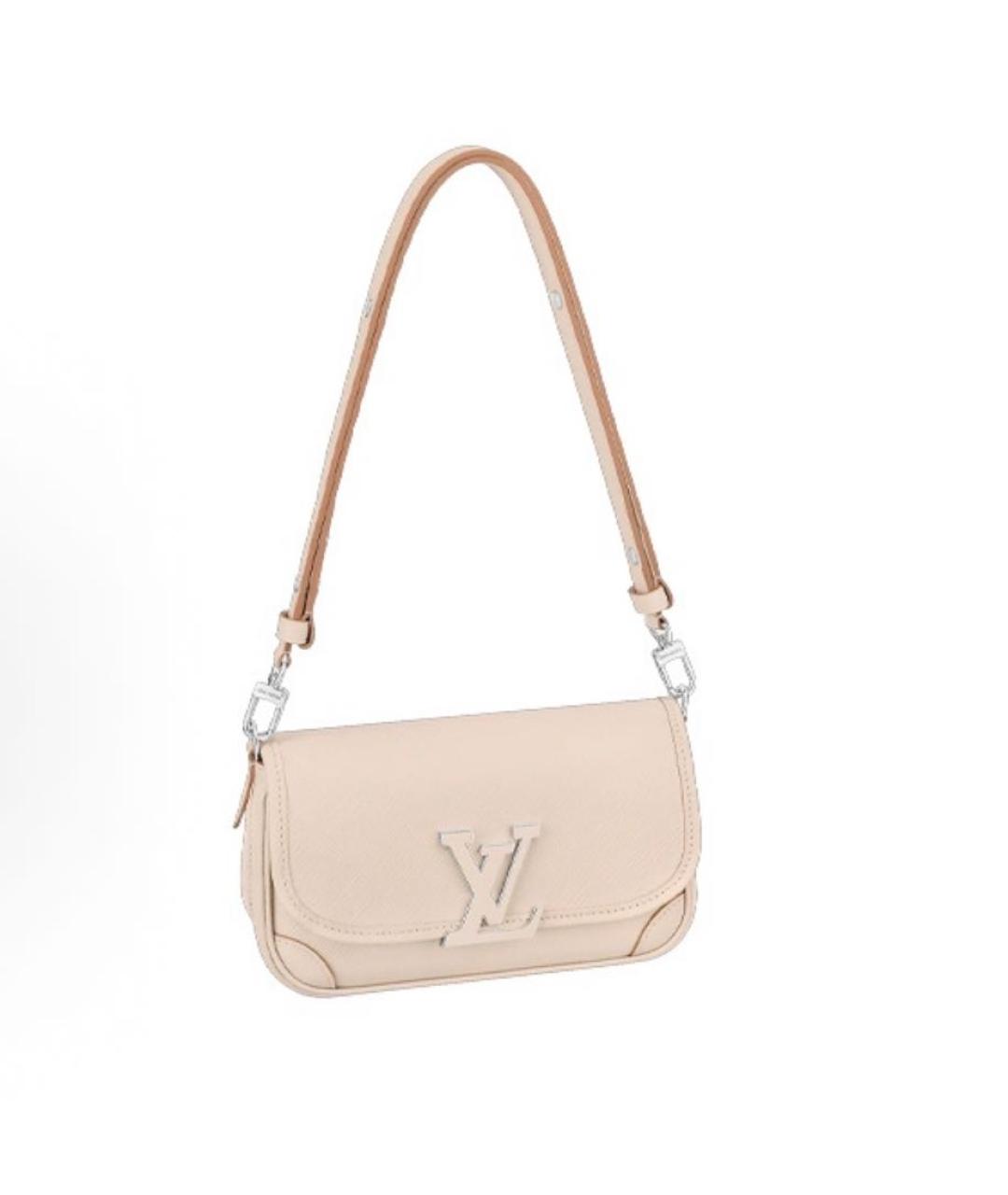 LOUIS VUITTON Белая кожаная сумка через плечо, фото 5