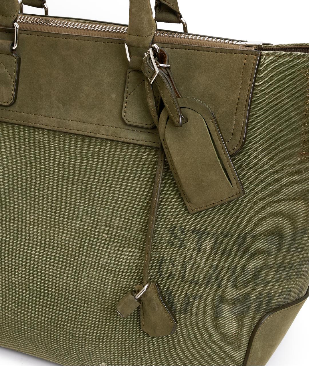 READYMADE Хаки тканевая сумка тоут, фото 4