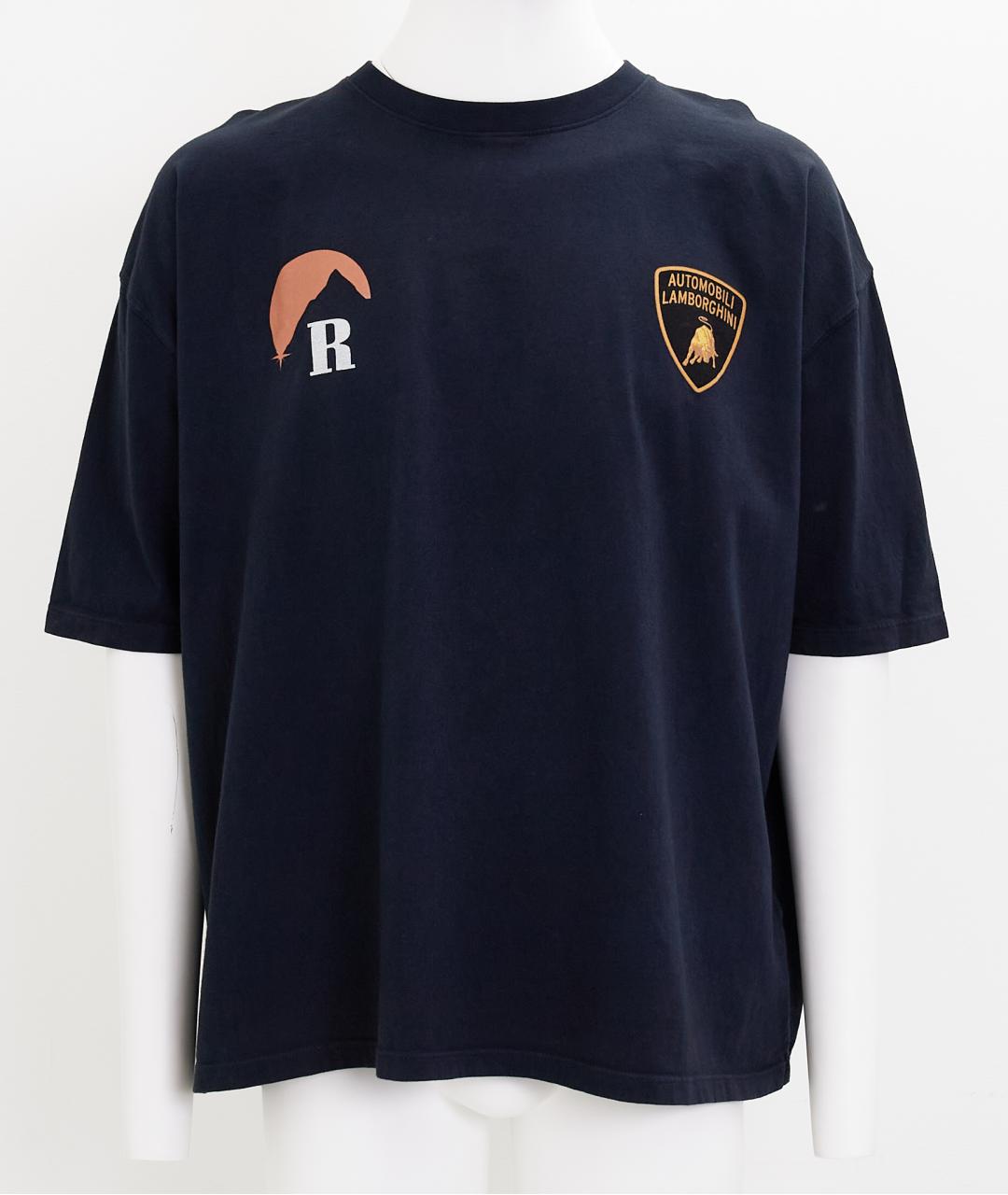 RHUDE Синяя хлопковая футболка, фото 9