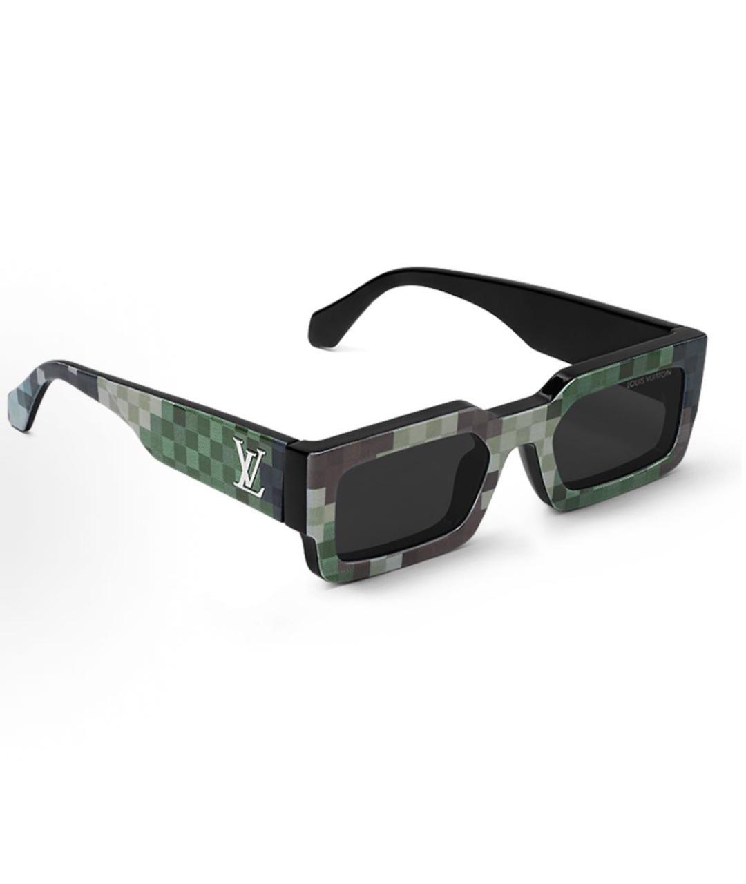 LOUIS VUITTON Хаки пластиковые солнцезащитные очки, фото 5