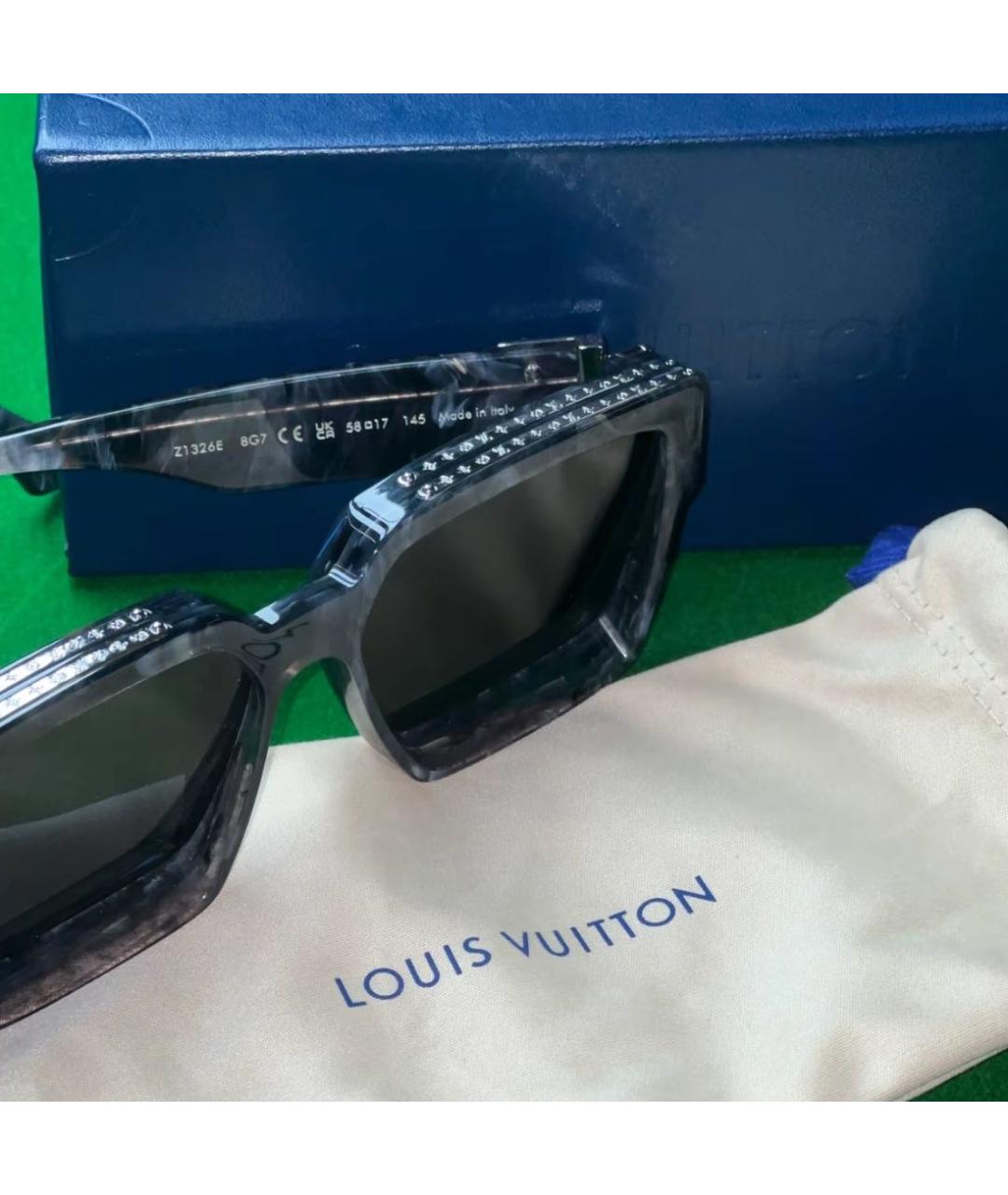 LOUIS VUITTON Черные пластиковые солнцезащитные очки, фото 3