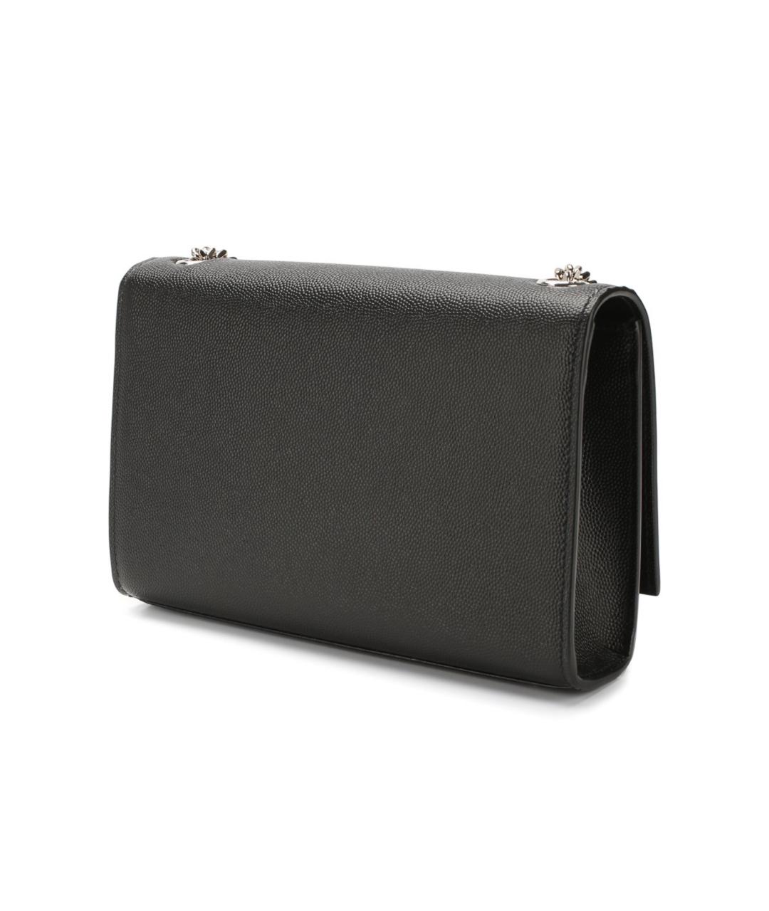 SAINT LAURENT Черная кожаная сумка через плечо, фото 3