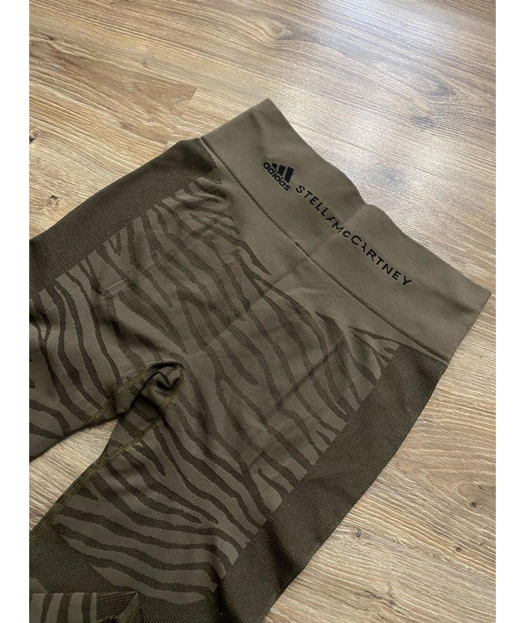 ADIDAS BY STELLA MCCARTNEY Хаки синтетические леггинсы и велосипедки, фото 7