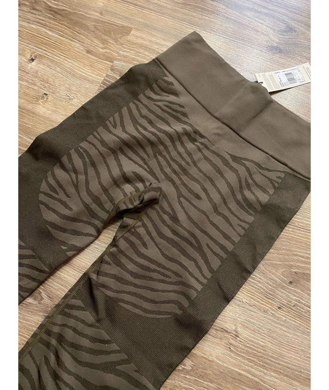 ADIDAS BY STELLA MCCARTNEY Хаки синтетические леггинсы и велосипедки, фото 4