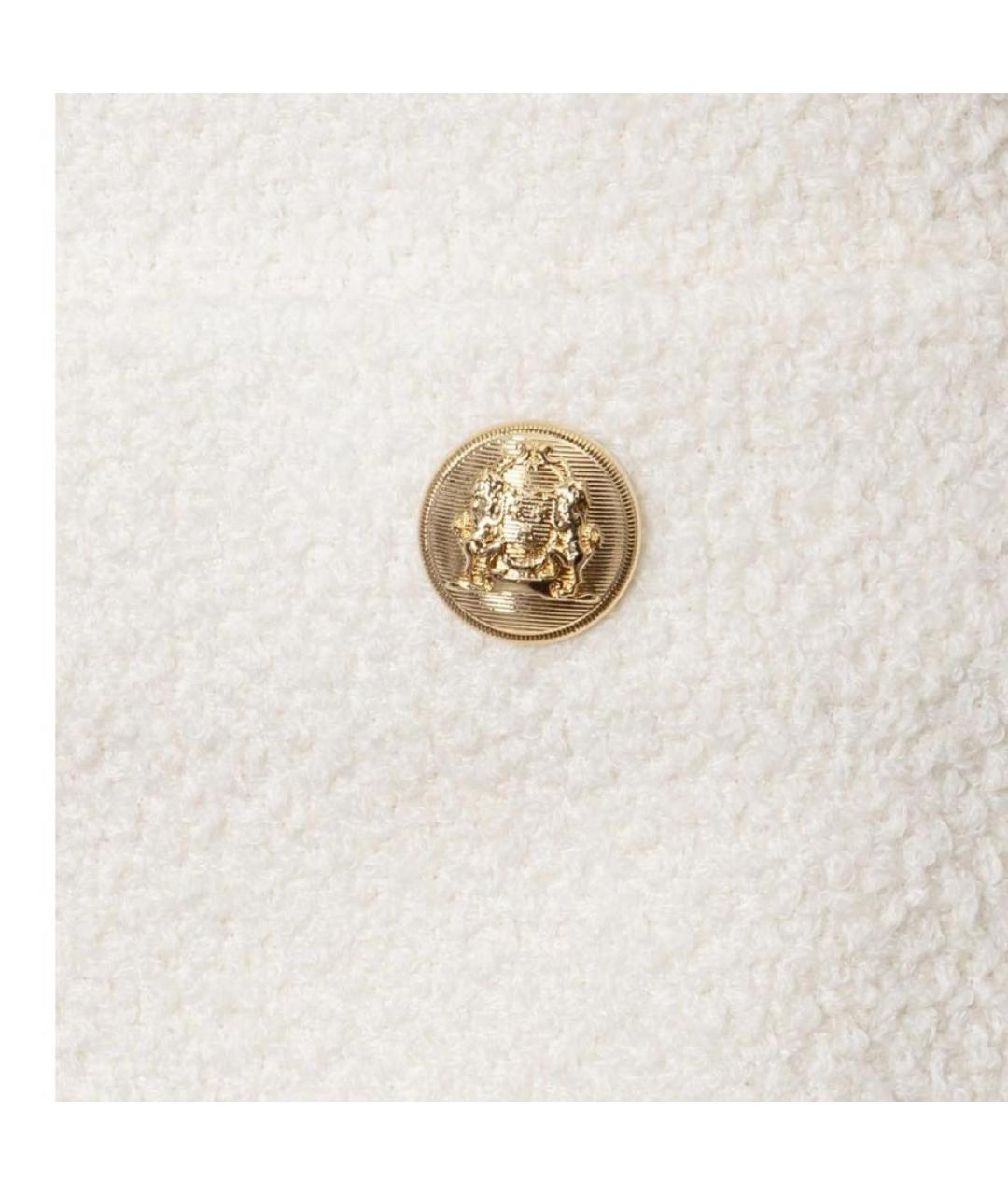 CELINE Белая шерстяная юбка мини, фото 6