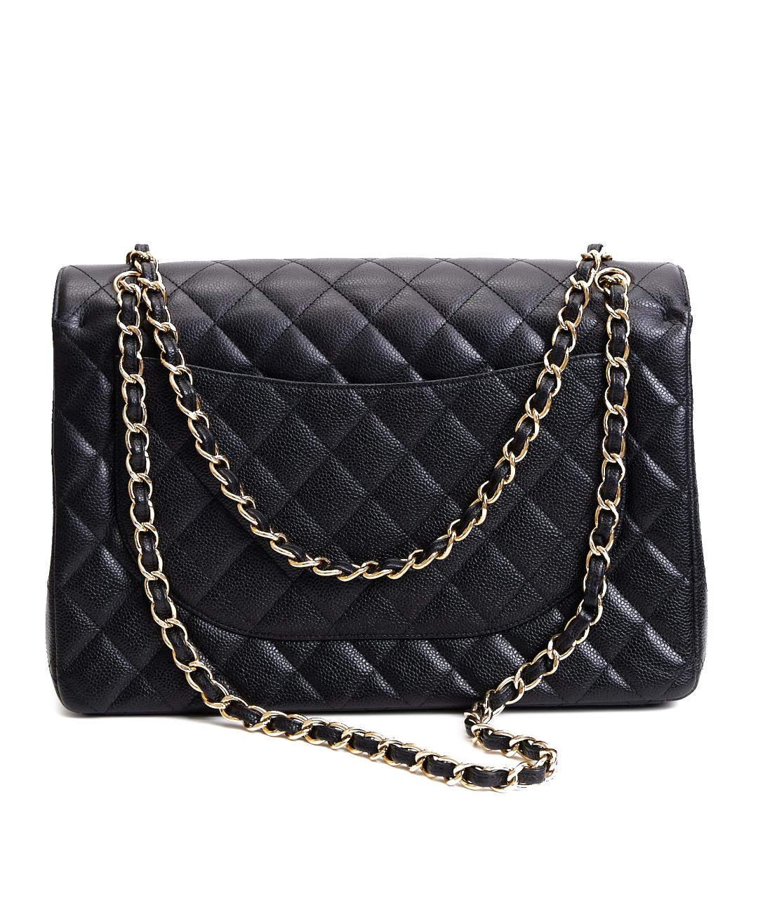 CHANEL Черная кожаная сумка с короткими ручками, фото 2