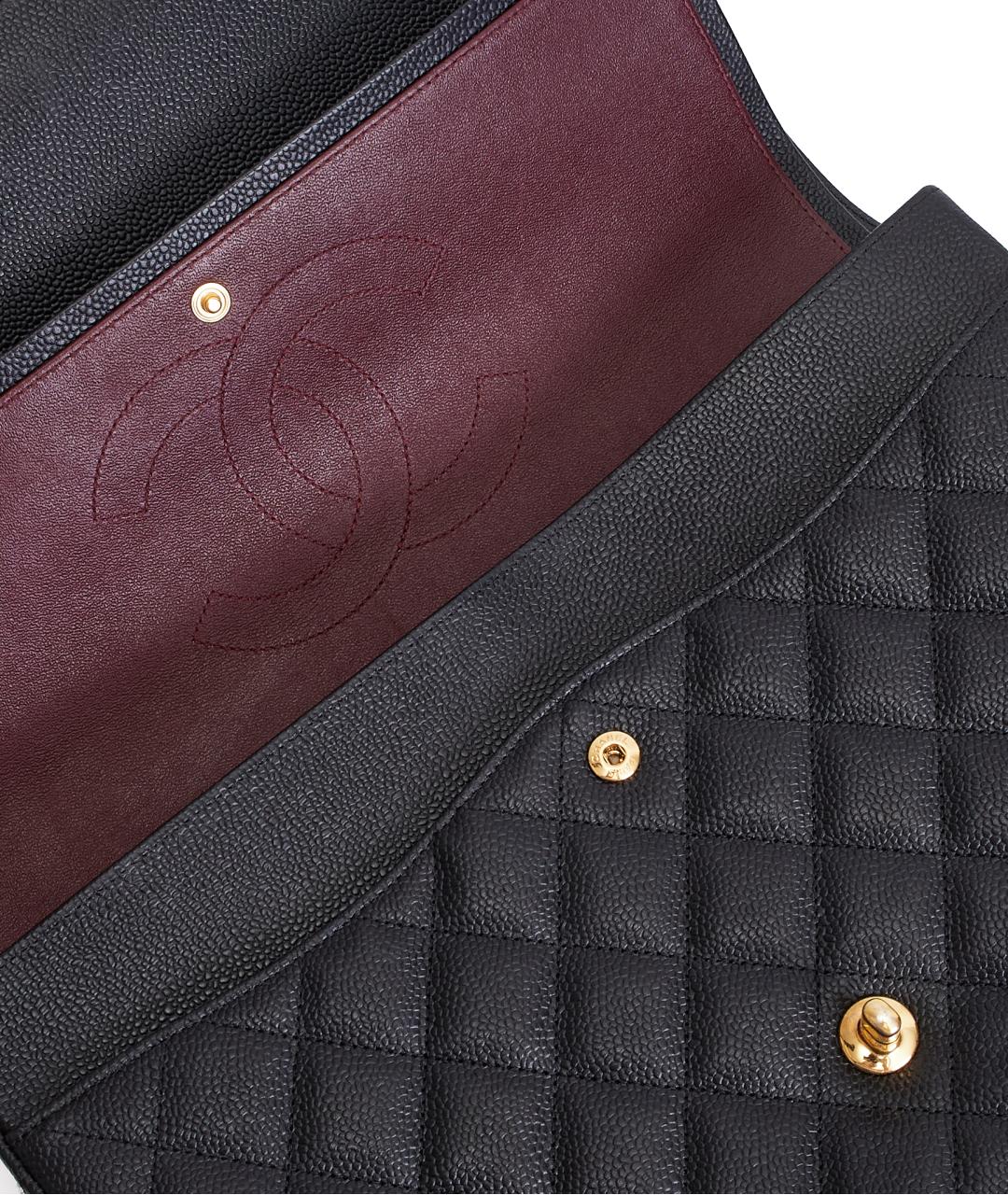 CHANEL Черная кожаная сумка с короткими ручками, фото 9