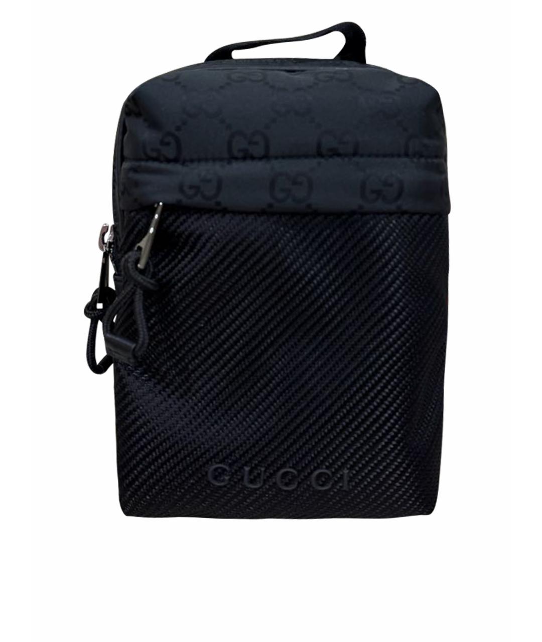 GUCCI Черная синтетическая сумка на плечо, фото 1