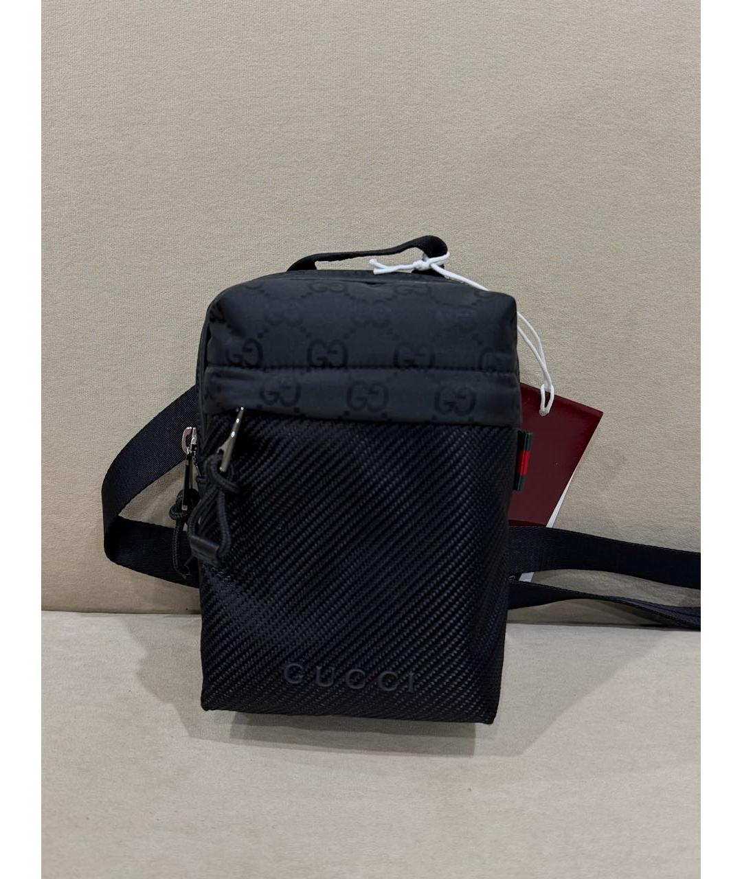 GUCCI Черная синтетическая сумка на плечо, фото 8