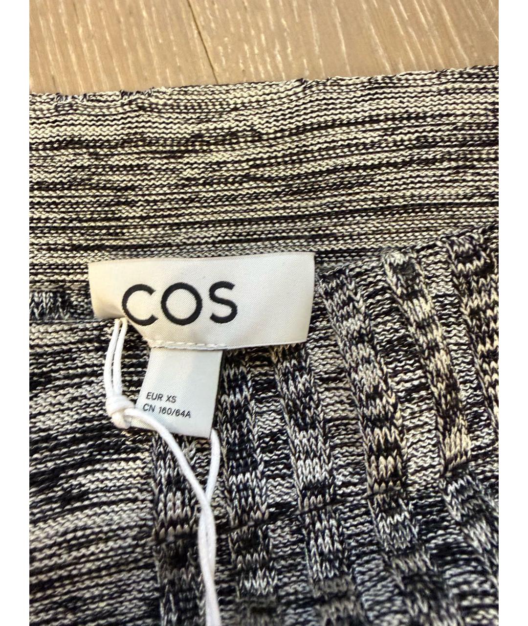 COS Серая вискозная юбка миди, фото 3