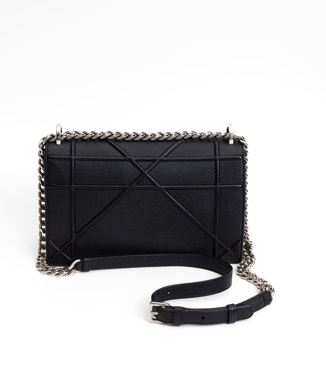 CHRISTIAN DIOR Черная кожаная сумка через плечо, фото 3