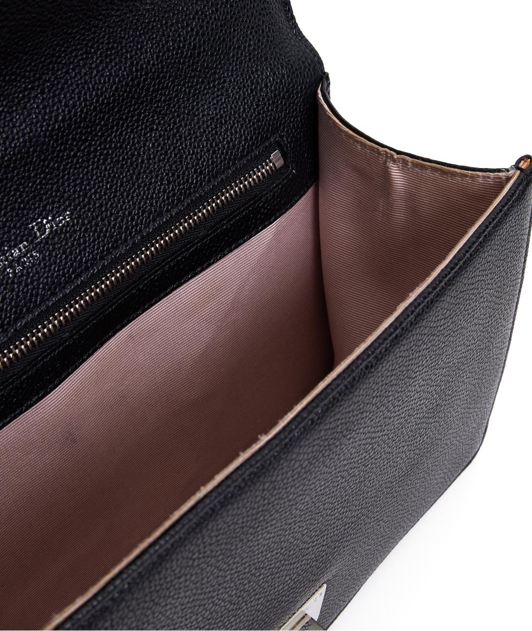 CHRISTIAN DIOR Черная кожаная сумка через плечо, фото 5