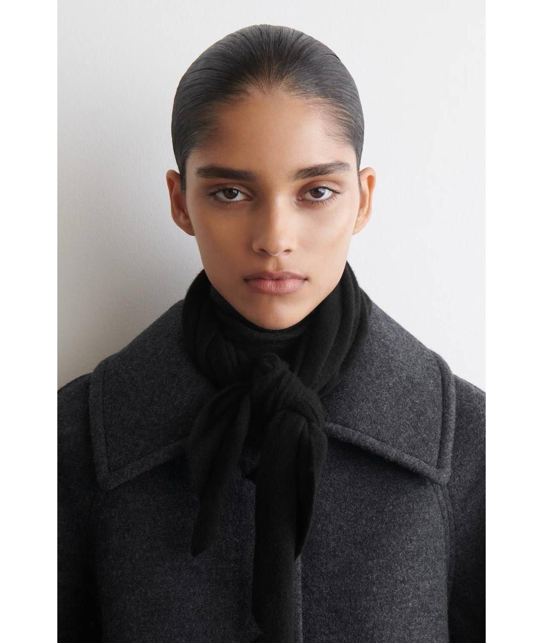 COS Черный кашемировый воротник, фото 5