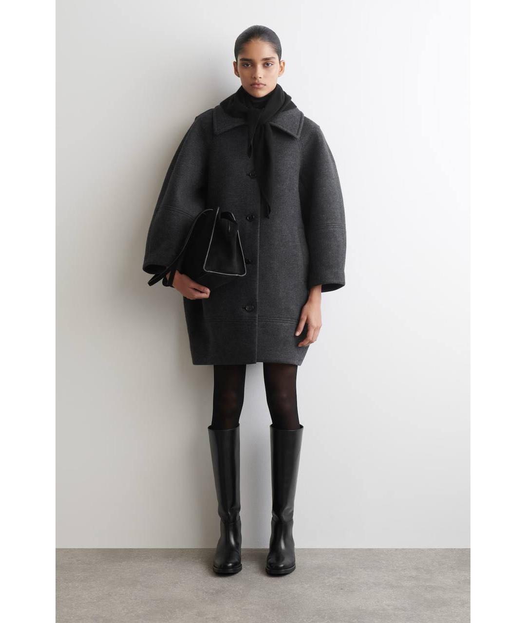 COS Черный кашемировый воротник, фото 3