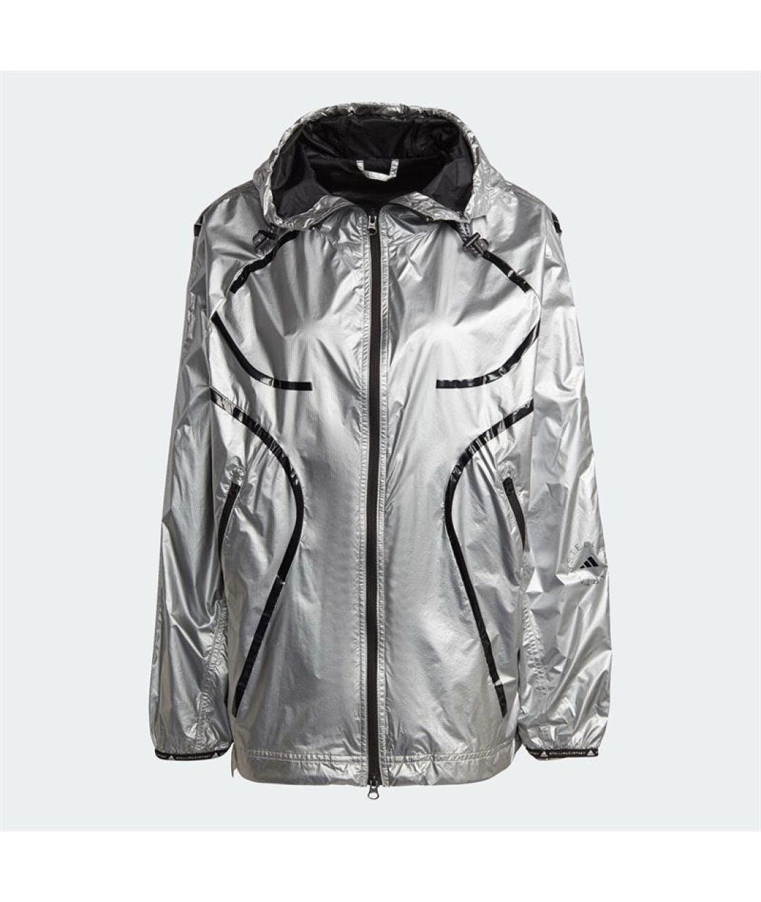 ADIDAS BY STELLA MCCARTNEY Серебряная полиэстеровая спортивная куртка, фото 7
