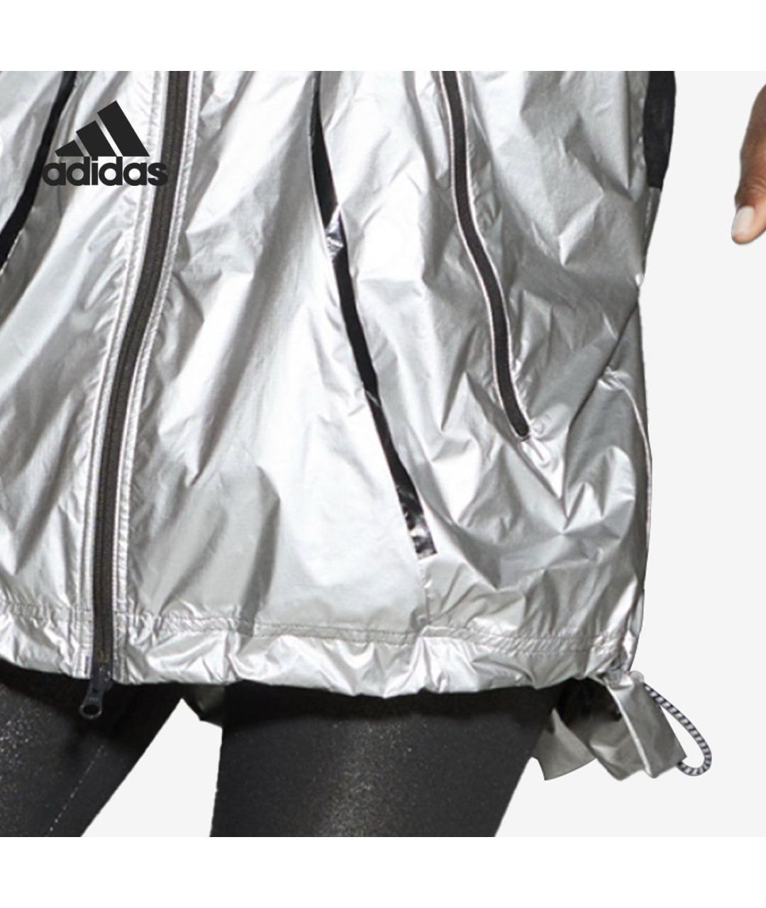 ADIDAS BY STELLA MCCARTNEY Серебряная полиэстеровая спортивная куртка, фото 6