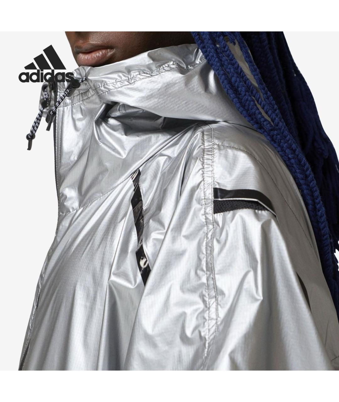 ADIDAS BY STELLA MCCARTNEY Серебряная полиэстеровая спортивная куртка, фото 5