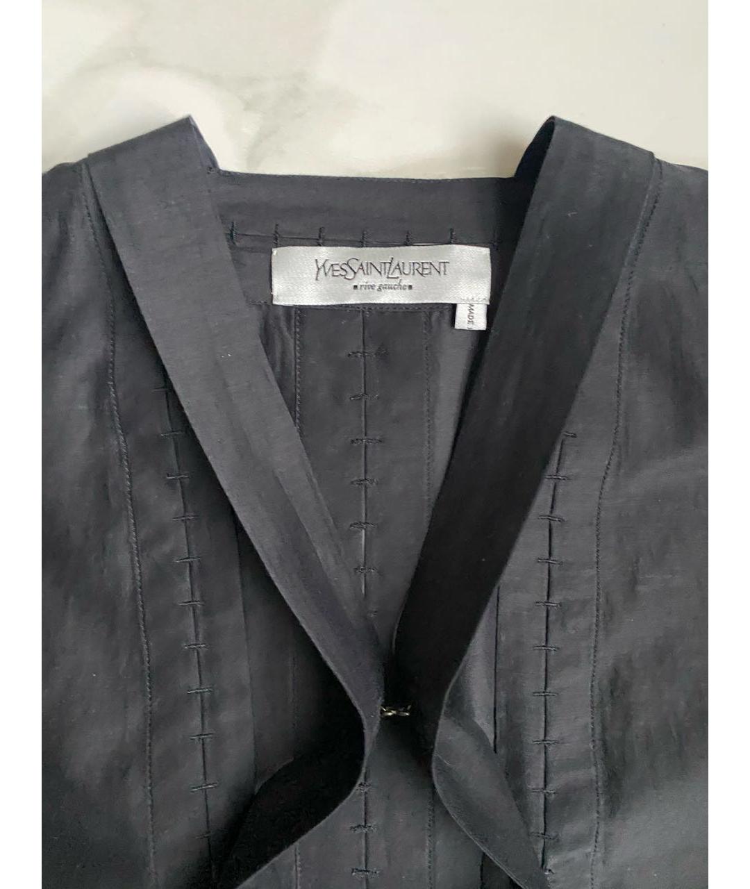 SAINT LAURENT Черная хлопковая блузы, фото 3