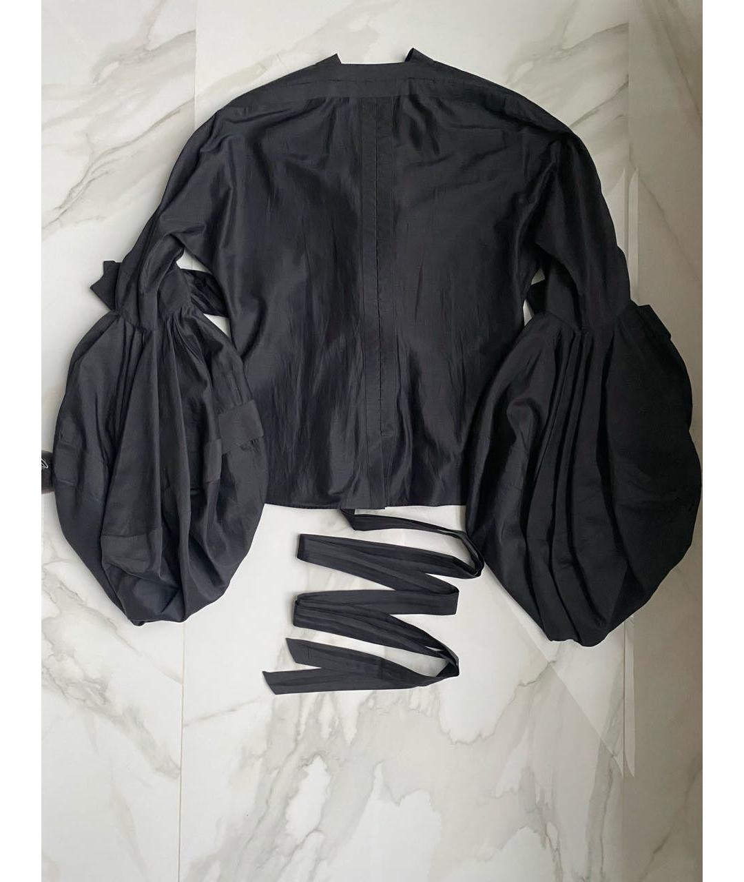 SAINT LAURENT Черная хлопковая блузы, фото 2