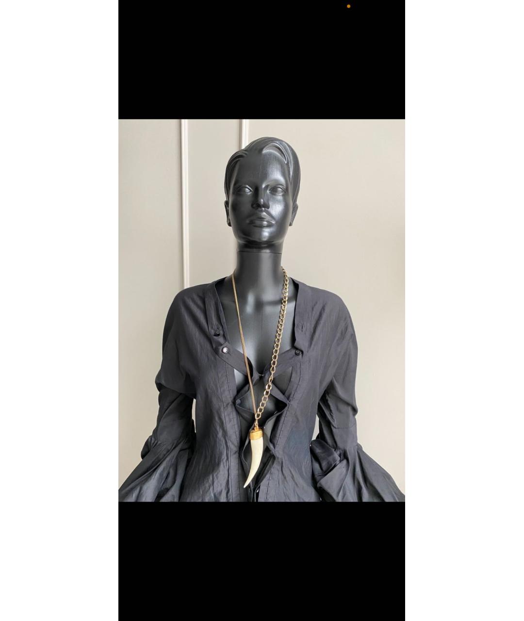 SAINT LAURENT Черная хлопковая блузы, фото 4